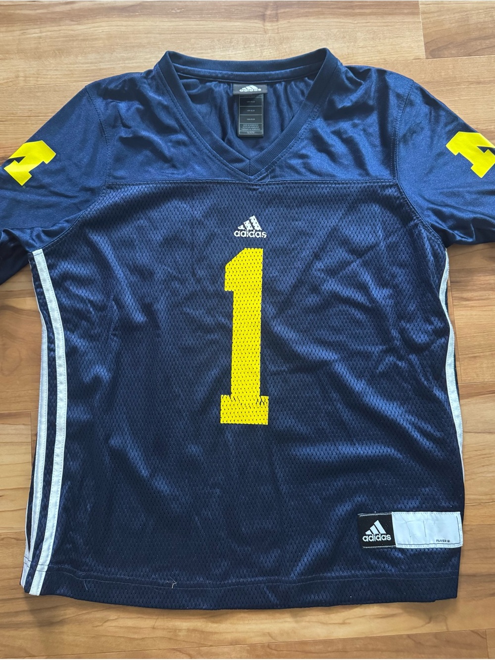 Adidas Women’s Michigan Wolverines Football Jersey with Yellow Number